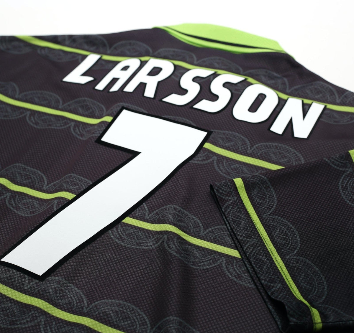 1998/99 LARSSON #7 Celtic Vintage Umbro Away Football Shirt (XL)