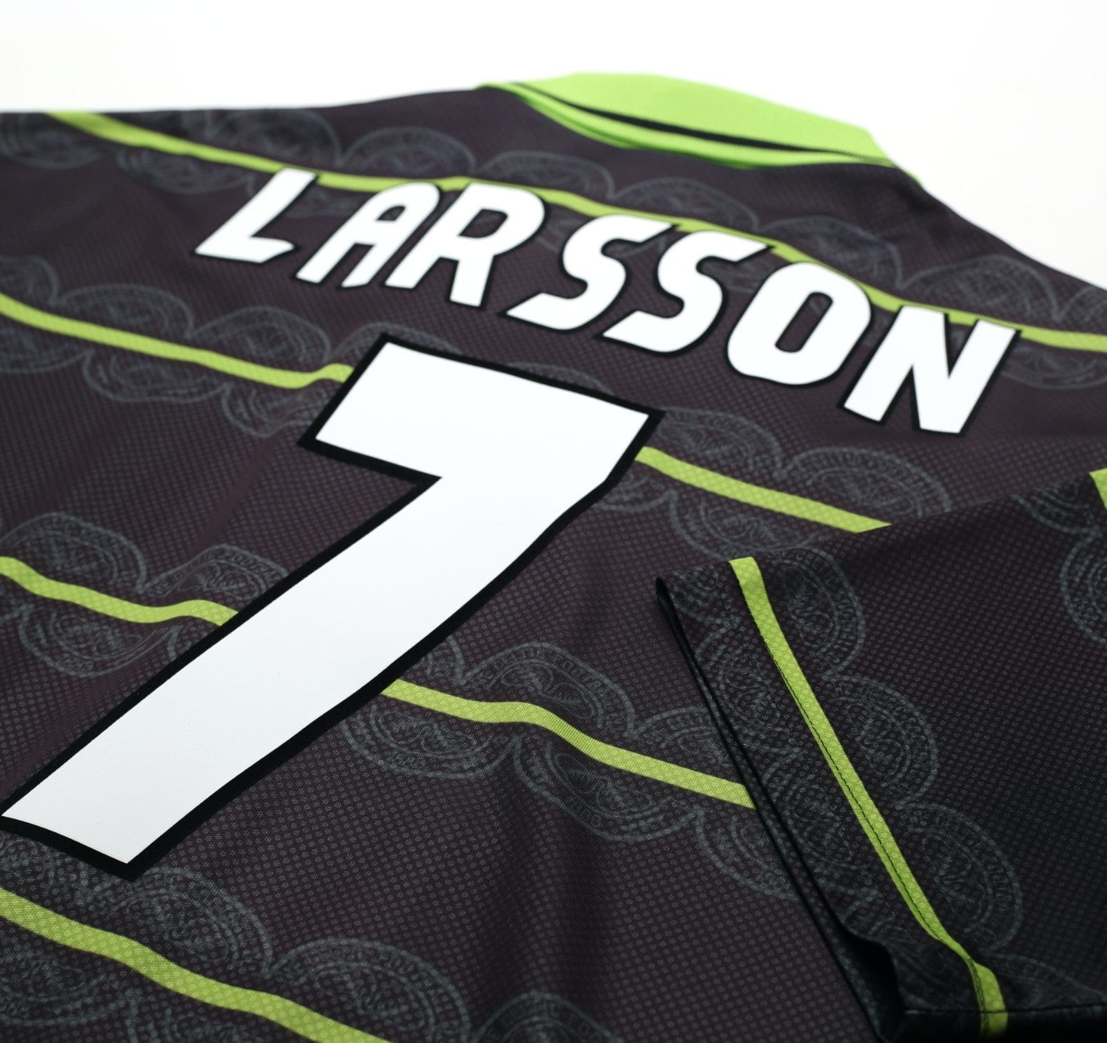 1998/99 LARSSON #7 Celtic Vintage Umbro Away Football Shirt (XL)
