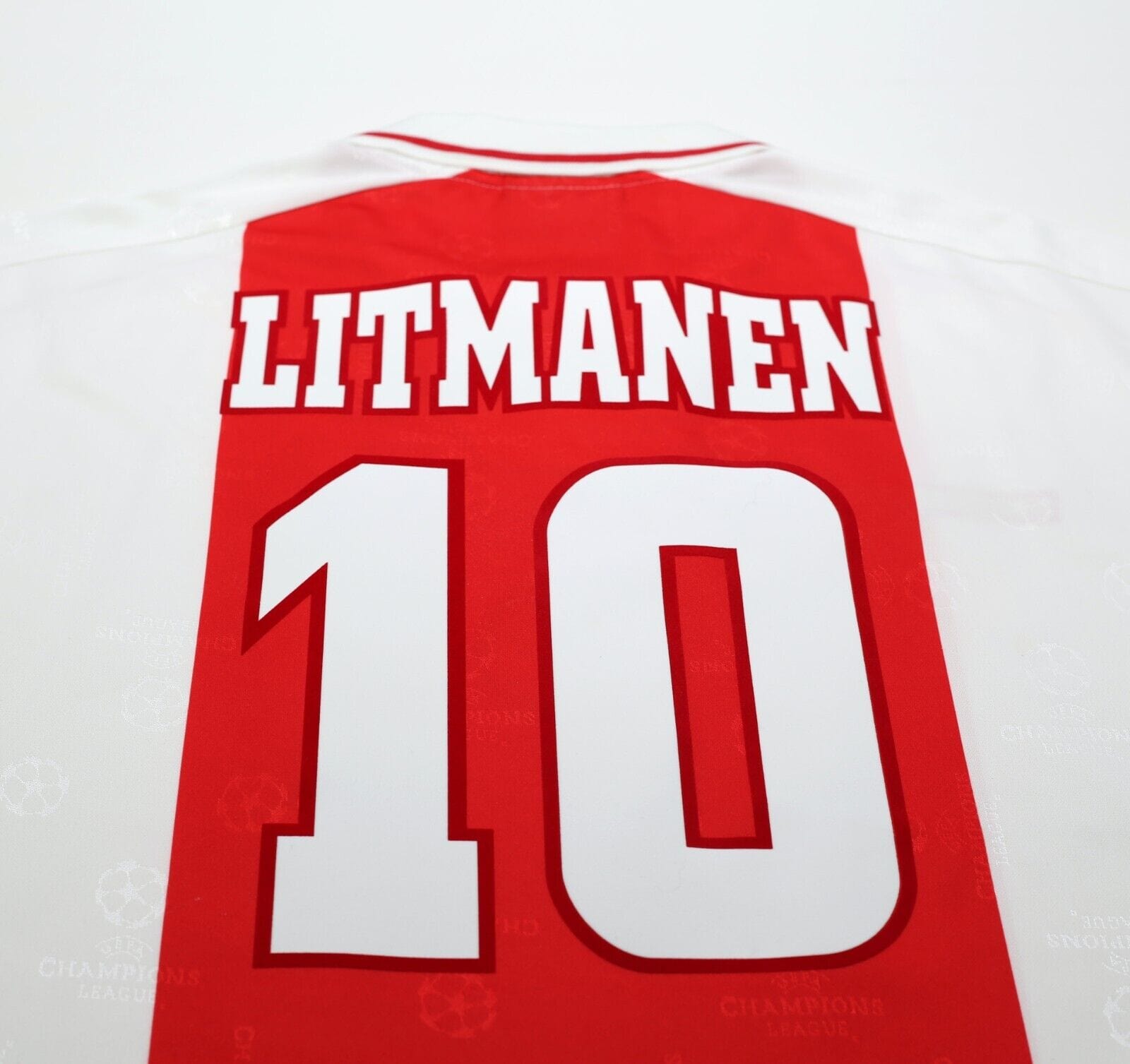 1998/99 LITMANEN #10 Ajax Vintage Umbro UCL Home Football Shirt