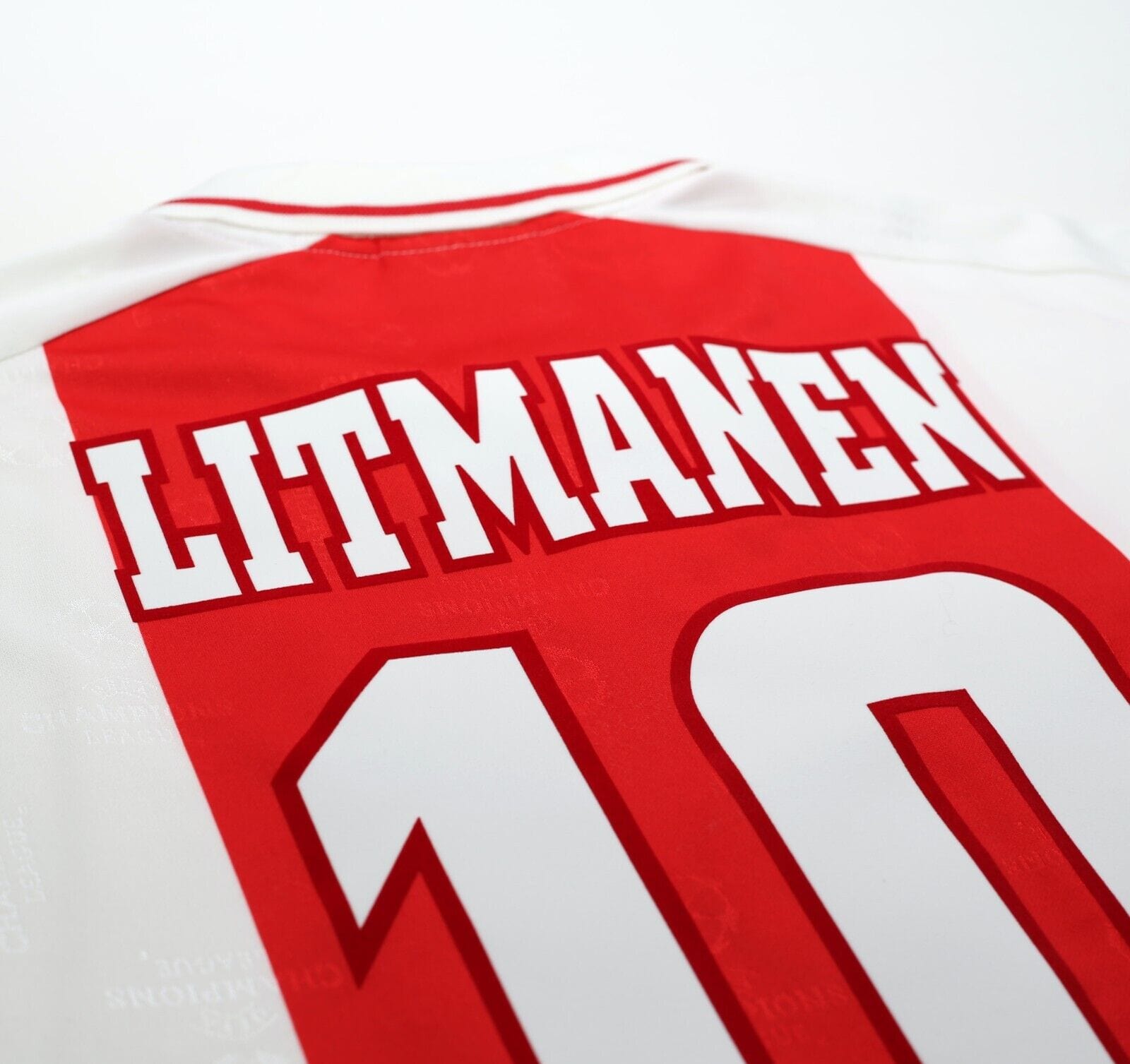 1998/99 LITMANEN #10 Ajax Vintage Umbro UCL Home Football Shirt (XXL) Finland