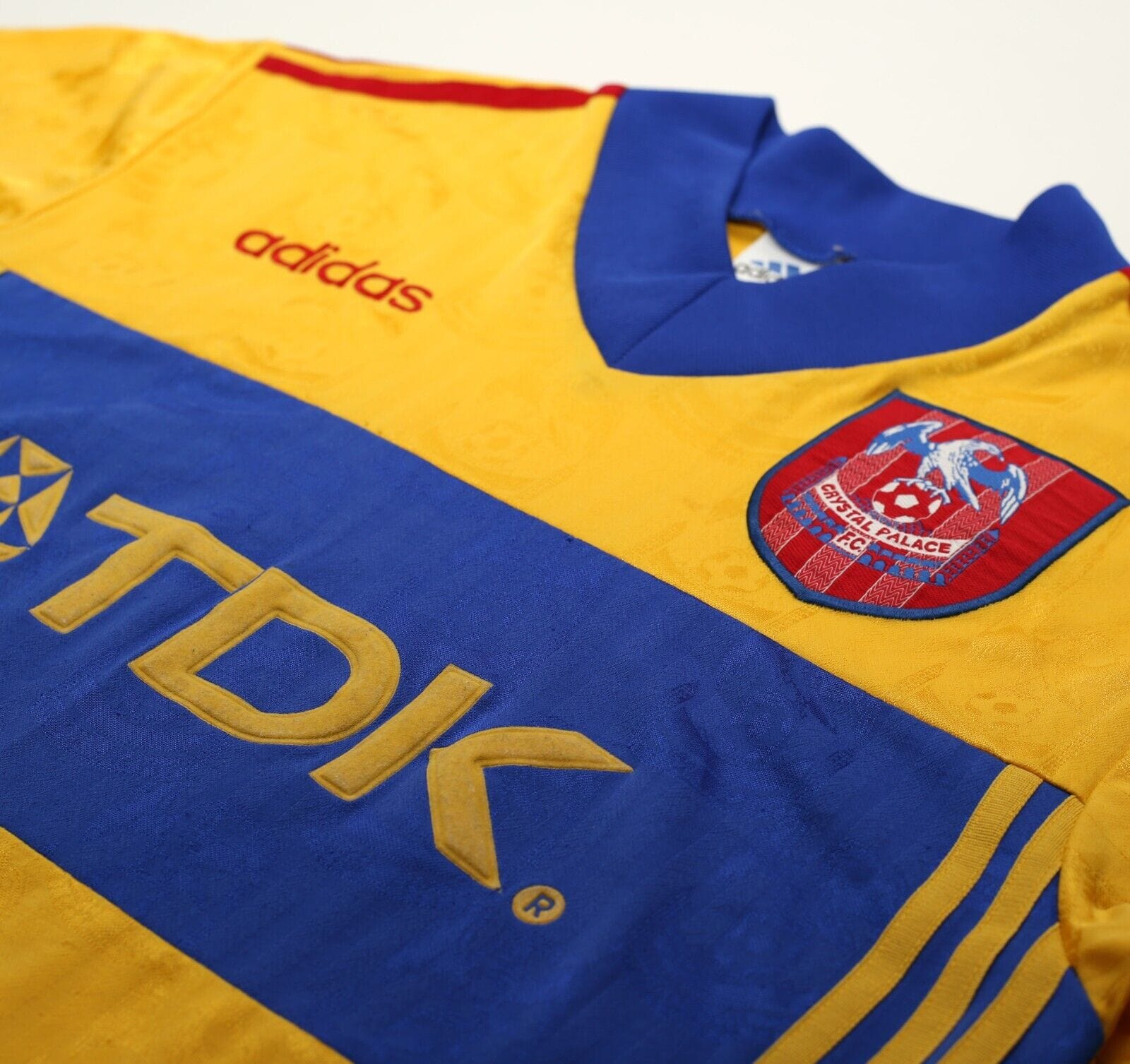 1998/99 LOMBARDO #7 Crystal Palace Vintage adidas Away Football Shirt (M)