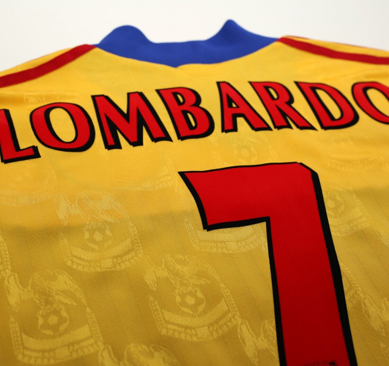 1998/99 LOMBARDO #7 Crystal Palace Vintage adidas Away Football Shirt (M)