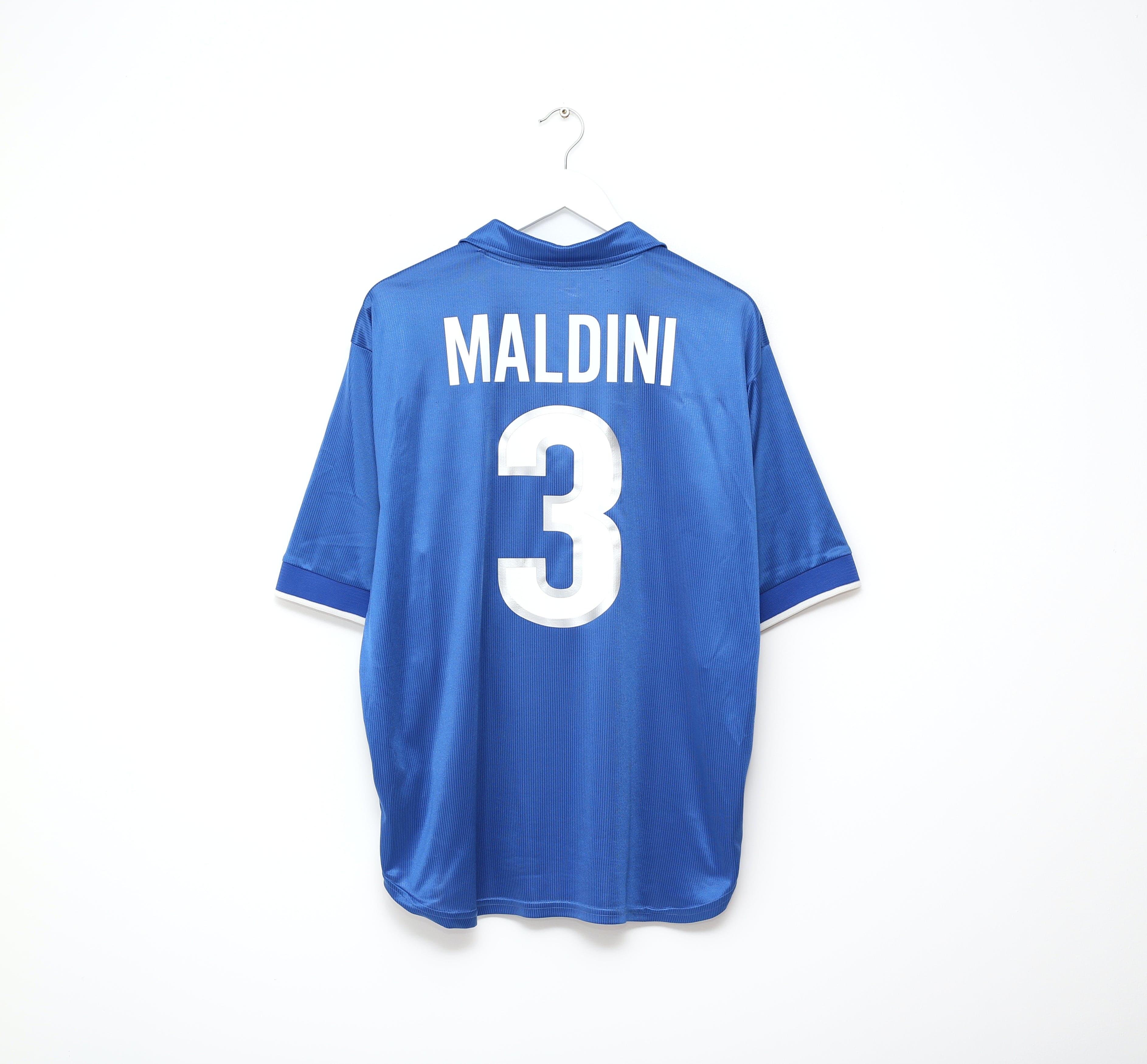 1998/99 MALDINI #3 Italy Vintage Nike Home Football Shirt (XL) WC