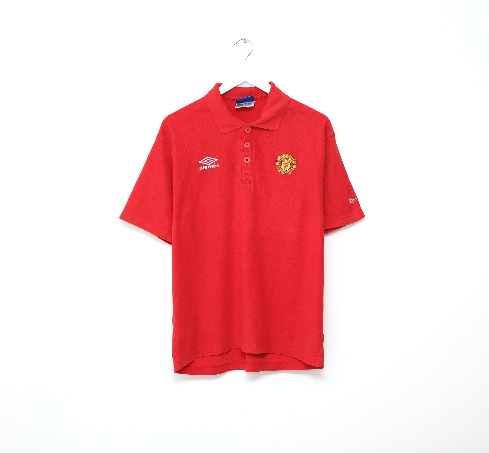 1998/99 MANCHESTER UNITED Vintage Umbro Football Polo Shirt (XL)