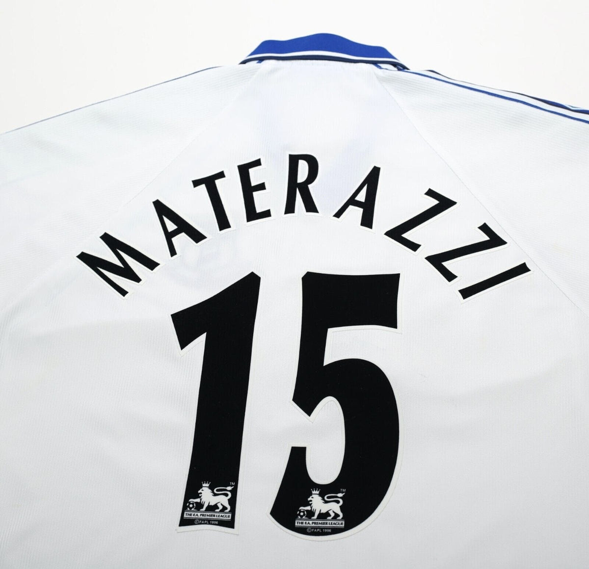 1998/99 MATERAZZI #15 Everton Vintage Umbro Away Football Shirt (L) Italy Inter