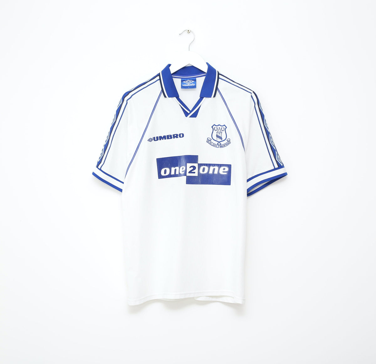 1998/99 MATERAZZI #15 Everton Vintage Umbro Away Football Shirt (L) Italy Inter