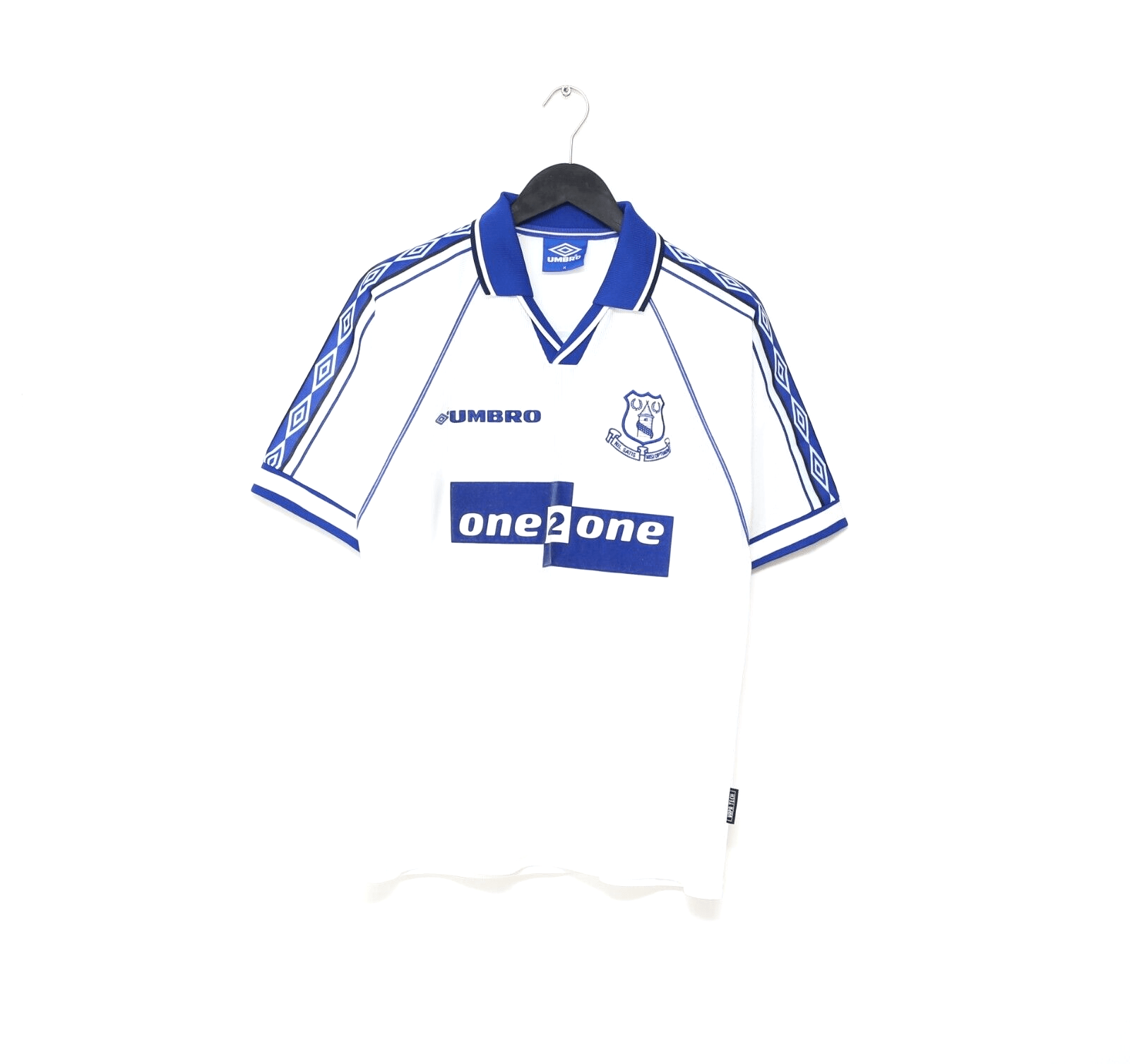 1998/99 MATERAZZI #15 Everton Vintage Umbro Away Football Shirt (M) Italy Inter