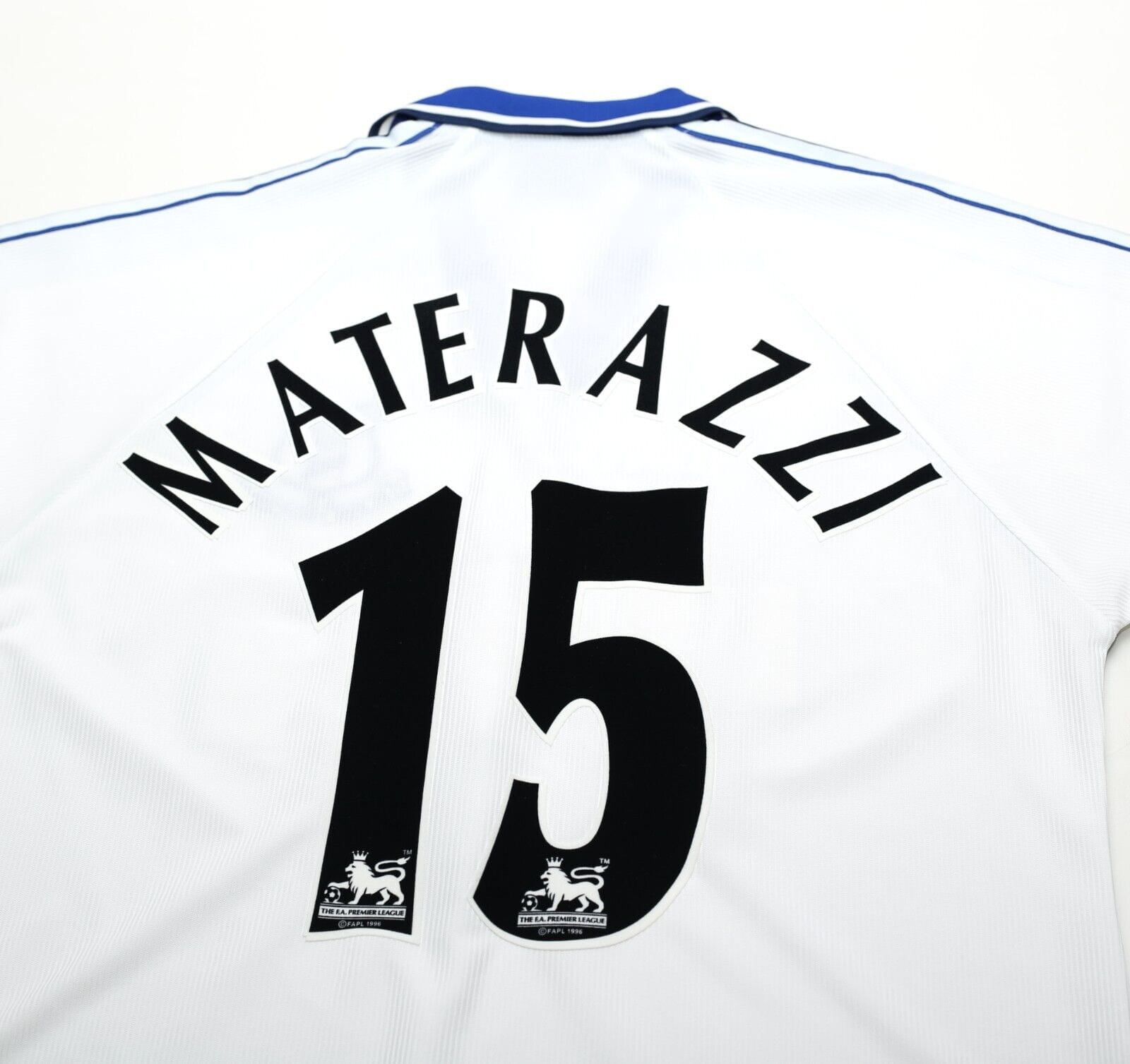 1998/99 MATERAZZI #15 Everton Vintage Umbro Away Football Shirt (M) Italy Inter