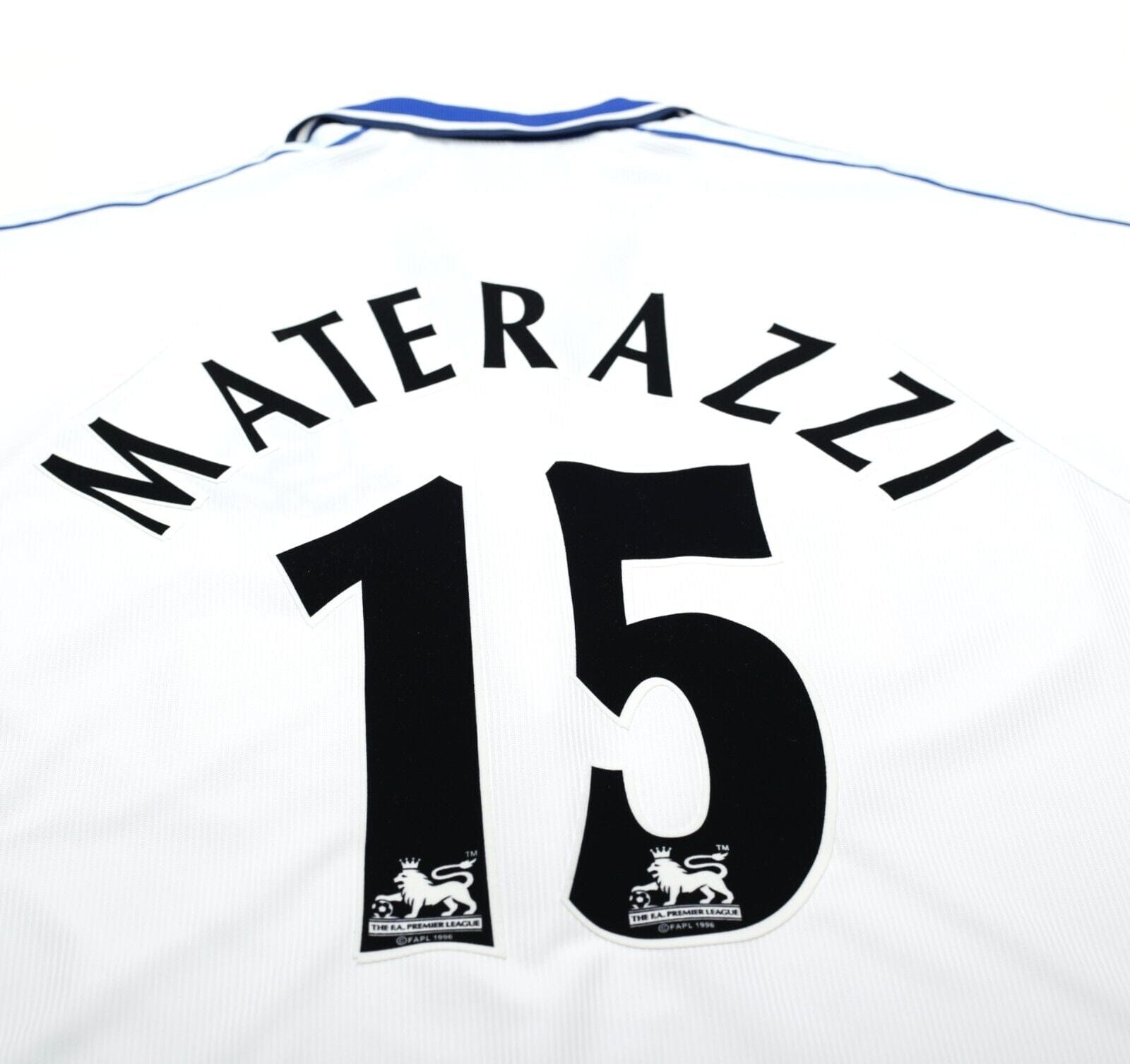 1998/99 MATERAZZI #15 Everton Vintage Umbro Away Football Shirt (M) Italy Inter