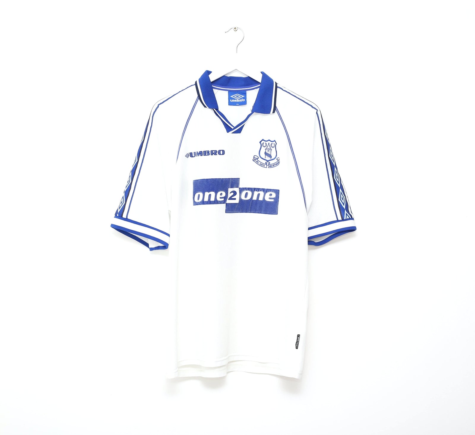 1998/99 MATERAZZI #15 Everton Vintage Umbro Away Football Shirt (XL) Italy Inter