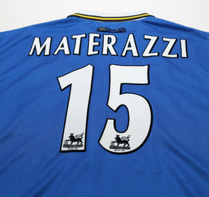 1998/99 MATERAZZI #15 Everton Vintage Umbro Home Football Shirt (L/XL)