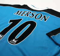 1998/99 MERSON #10 Aston Villa Vintage Reebok Away Football Shirt (XL)