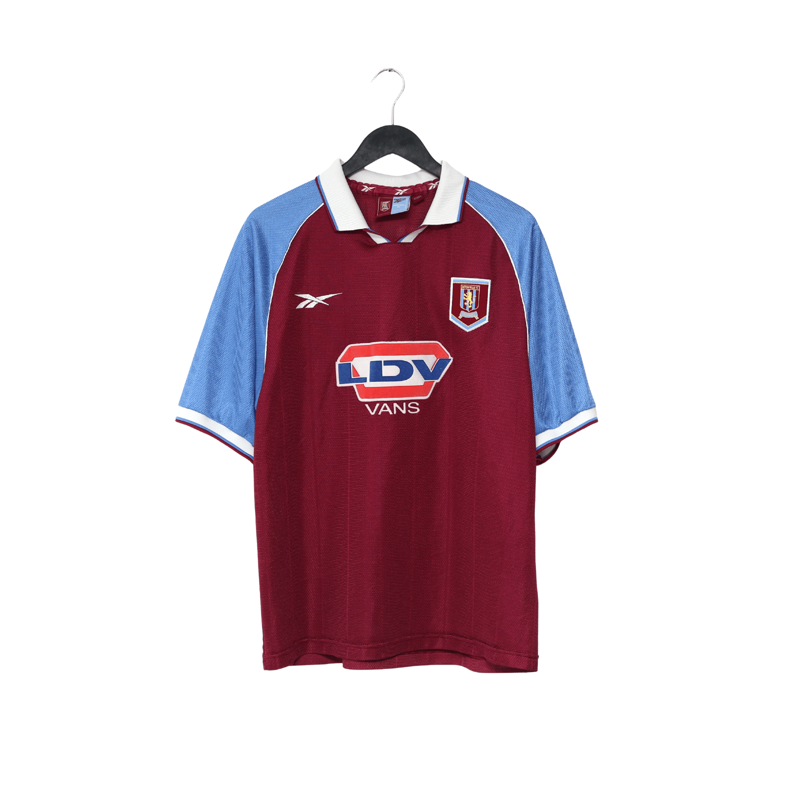 1998/99 MERSON #10 Aston Villa Vintage Reebok Home Football Shirt (L)