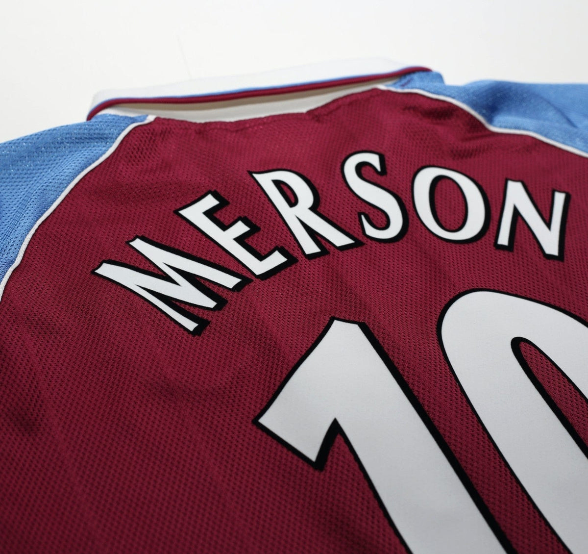1998/99 MERSON #10 Aston Villa Vintage Reebok Home Football Shirt (L)