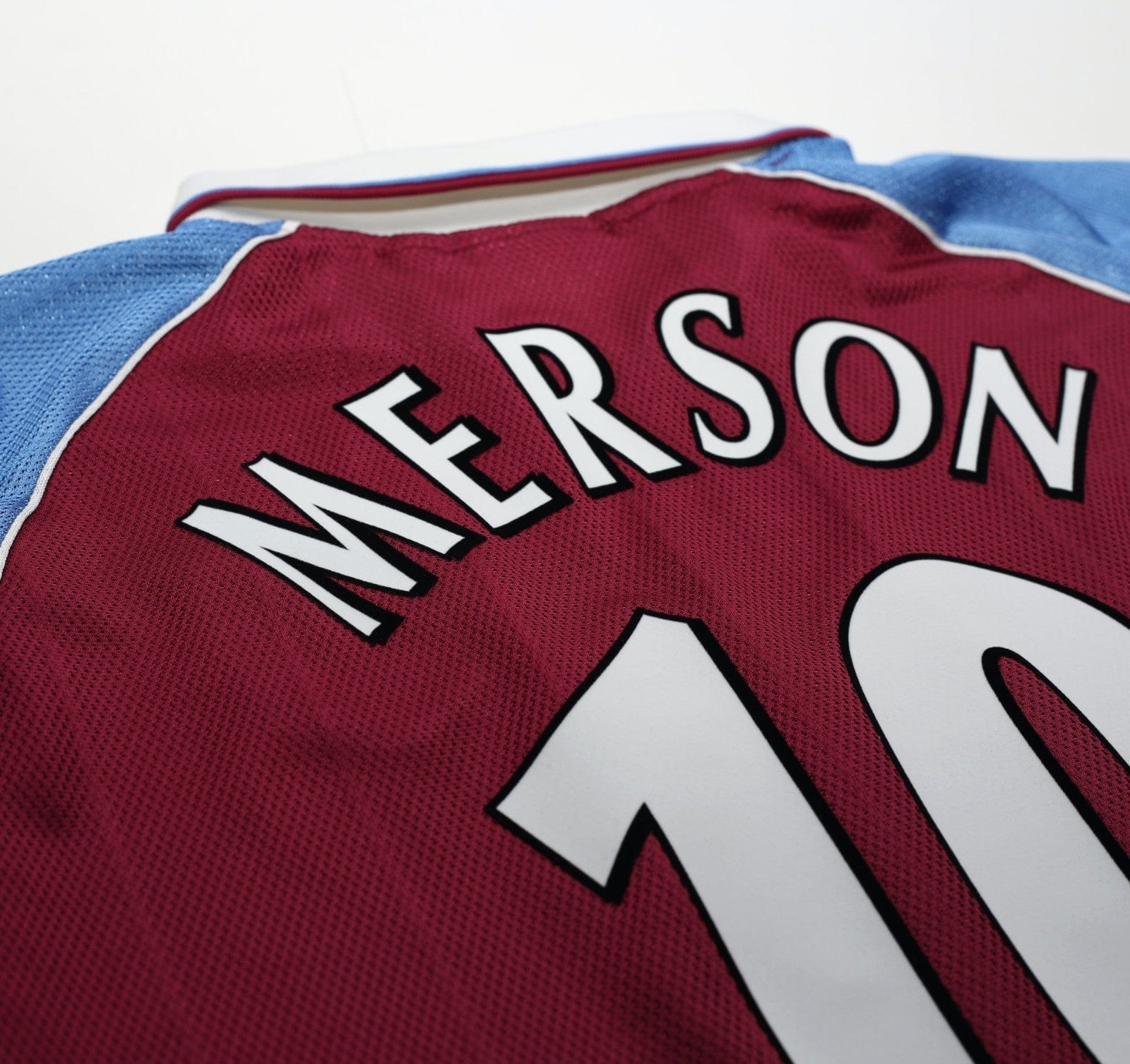 1998/99 MERSON #10 Aston Villa Vintage Reebok Home Football Shirt (L)