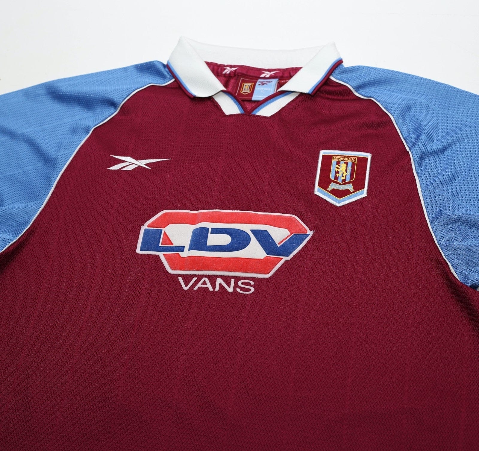 1998/99 MERSON #10 Aston Villa Vintage Reebok Home Football Shirt (L)