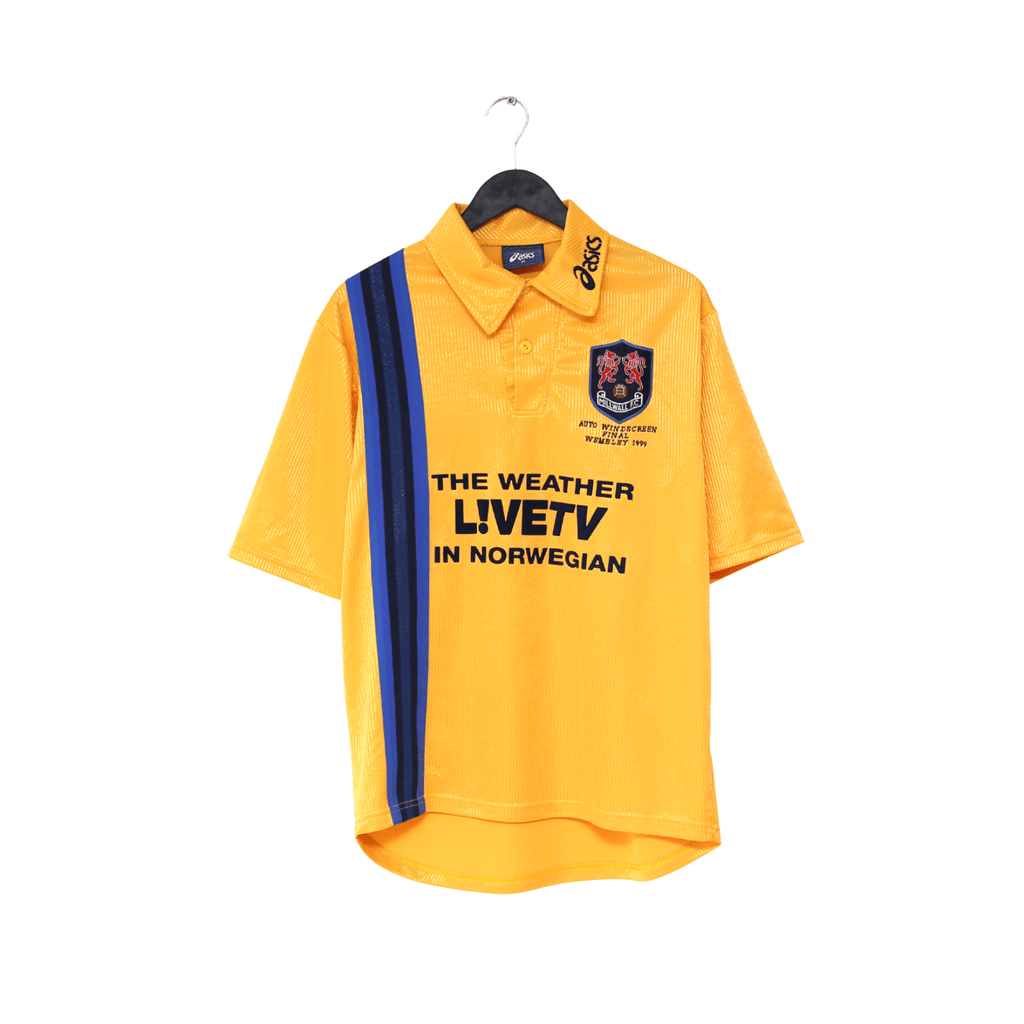 1998/99 MILLWALL Vintage Asics 'Auto Windscreen Final' Away Football Shirt (M)
