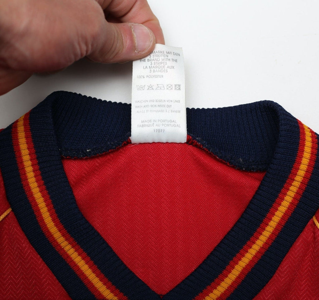 1998/99 RAUL #10 Spain Vintage adidas Home Football Shirt (M)