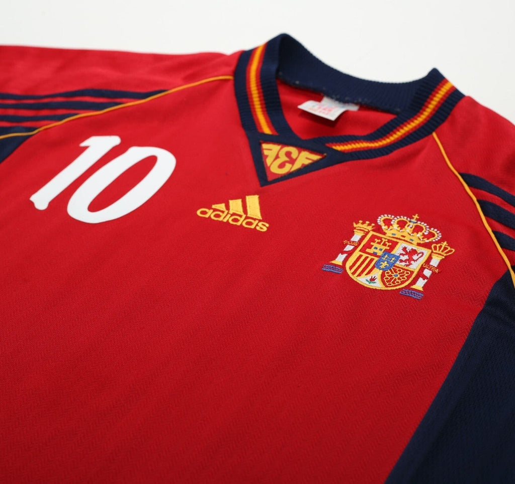 1998/99 RAUL #10 Spain Vintage adidas Home Football Shirt (M)