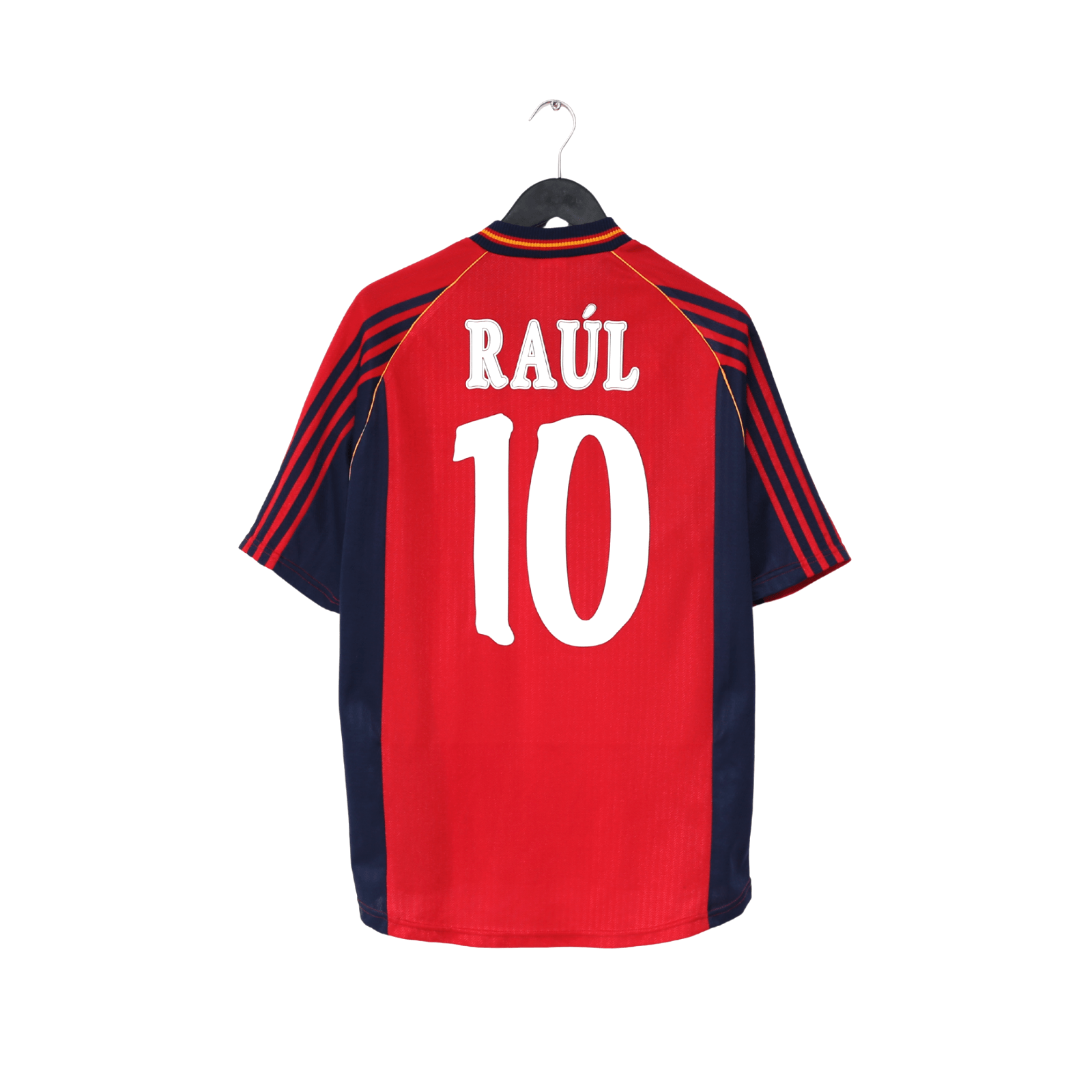 1998/99 RAUL #10 Spain Vintage adidas Home Football Shirt (M)