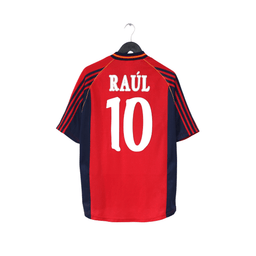1998/99 RAUL #10 Spain Vintage adidas Home Football Shirt (M)
