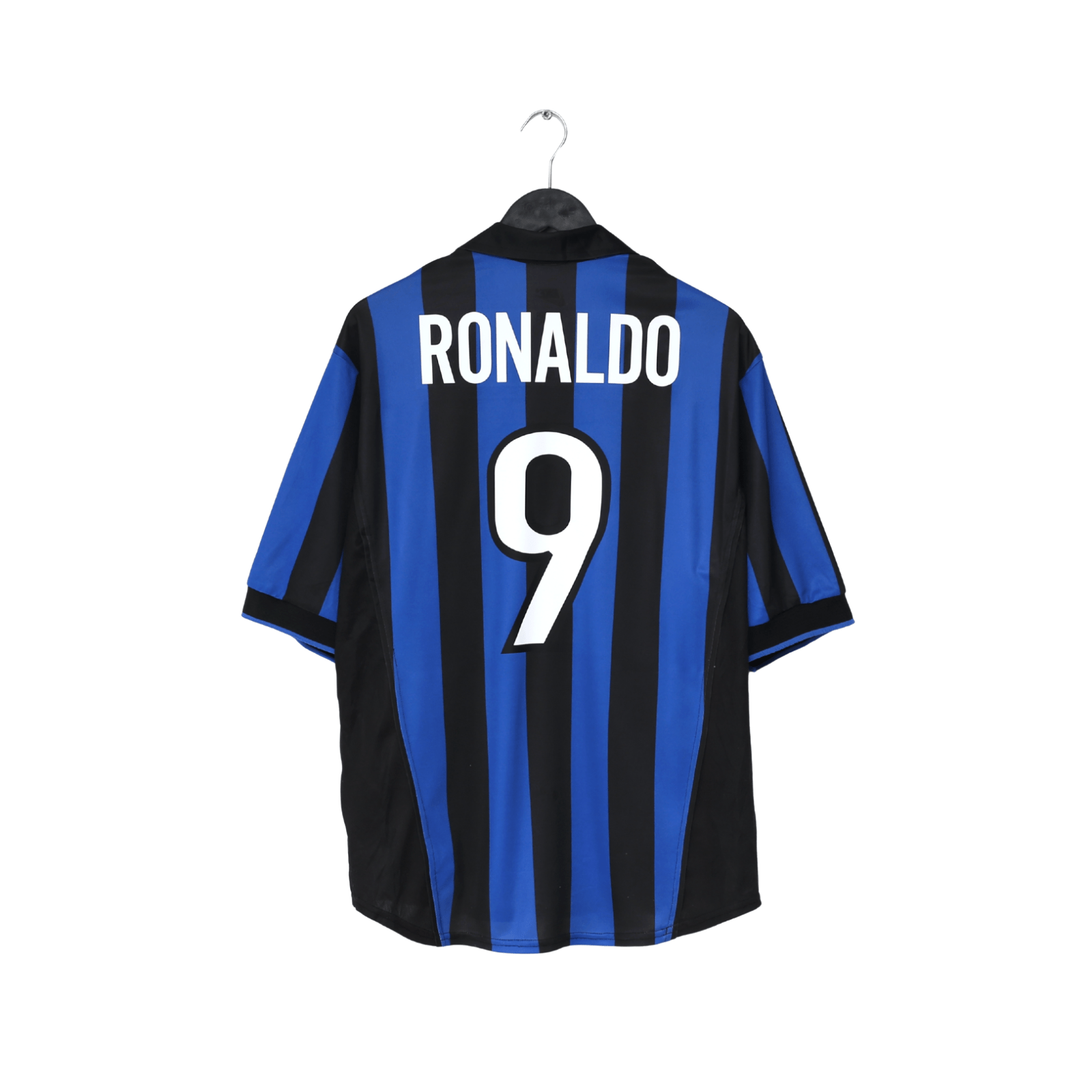 1998/99 RONALDO #9 Inter Milan Vintage Nike Home Football Shirt (L)