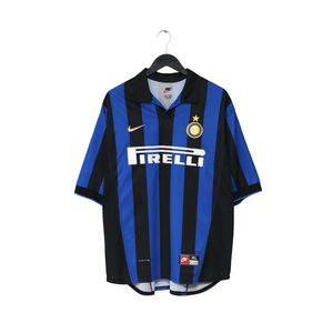1998/99 RONALDO #9 Inter Milan Vintage Nike Home Football Shirt (XL)