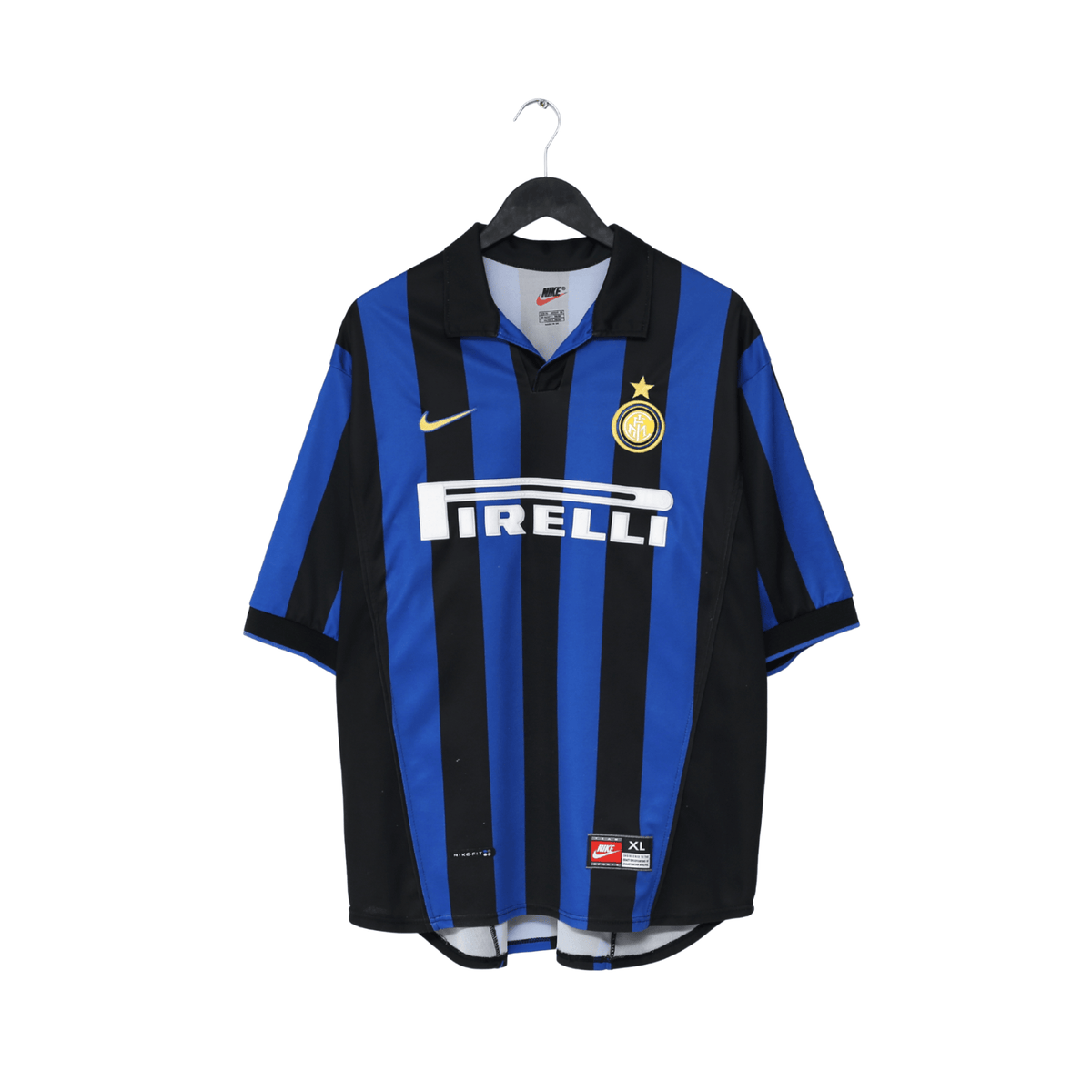 1998/99 RONALDO #9 Inter Milan Vintage Nike Home Football Shirt (XL)