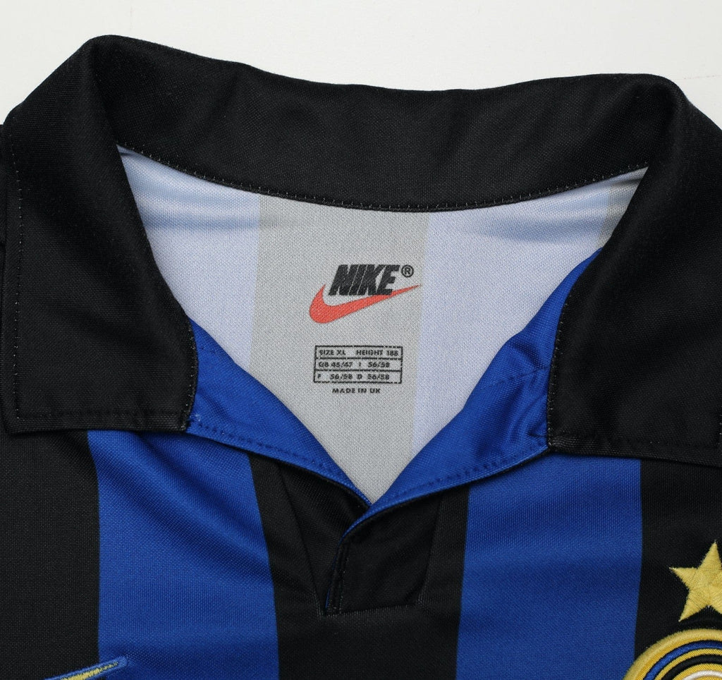 1998/99 RONALDO #9 Inter Milan Vintage Nike Home Football Shirt (XL)