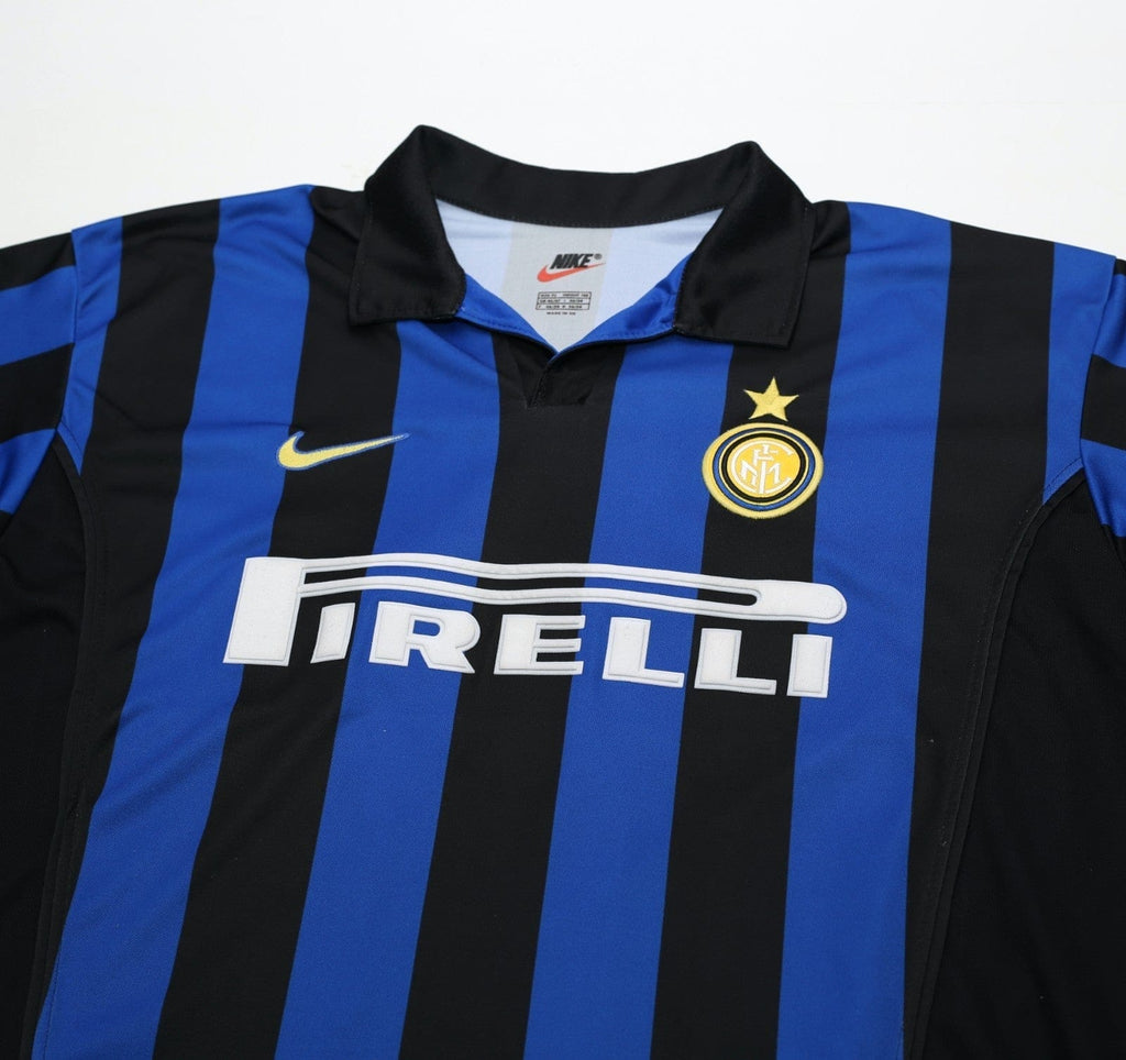1998/99 RONALDO #9 Inter Milan Vintage Nike Home Football Shirt (XL)