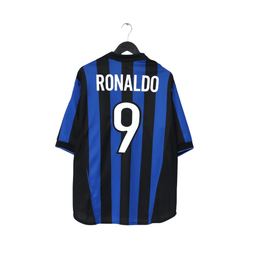 1998/99 RONALDO #9 Inter Milan Vintage Nike Home Football Shirt (XL)