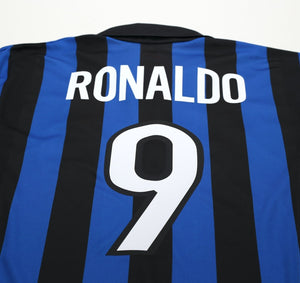 1998/99 RONALDO #9 Inter Milan Vintage Nike Home Football Shirt (XL)