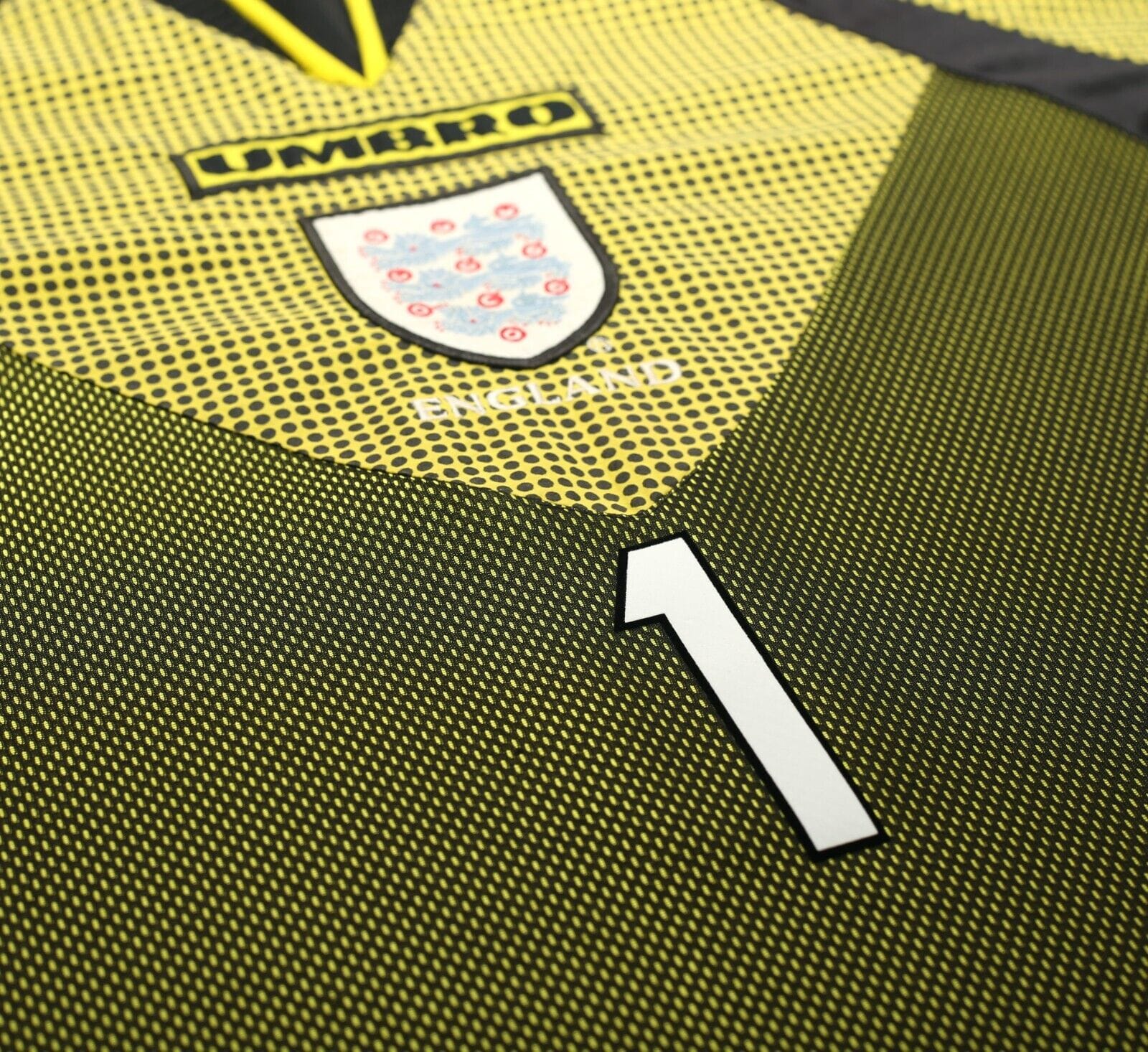 1998/99 SEAMAN #1 England Vintage Umbro GK Football Shirt (Y/S) World Cup 98