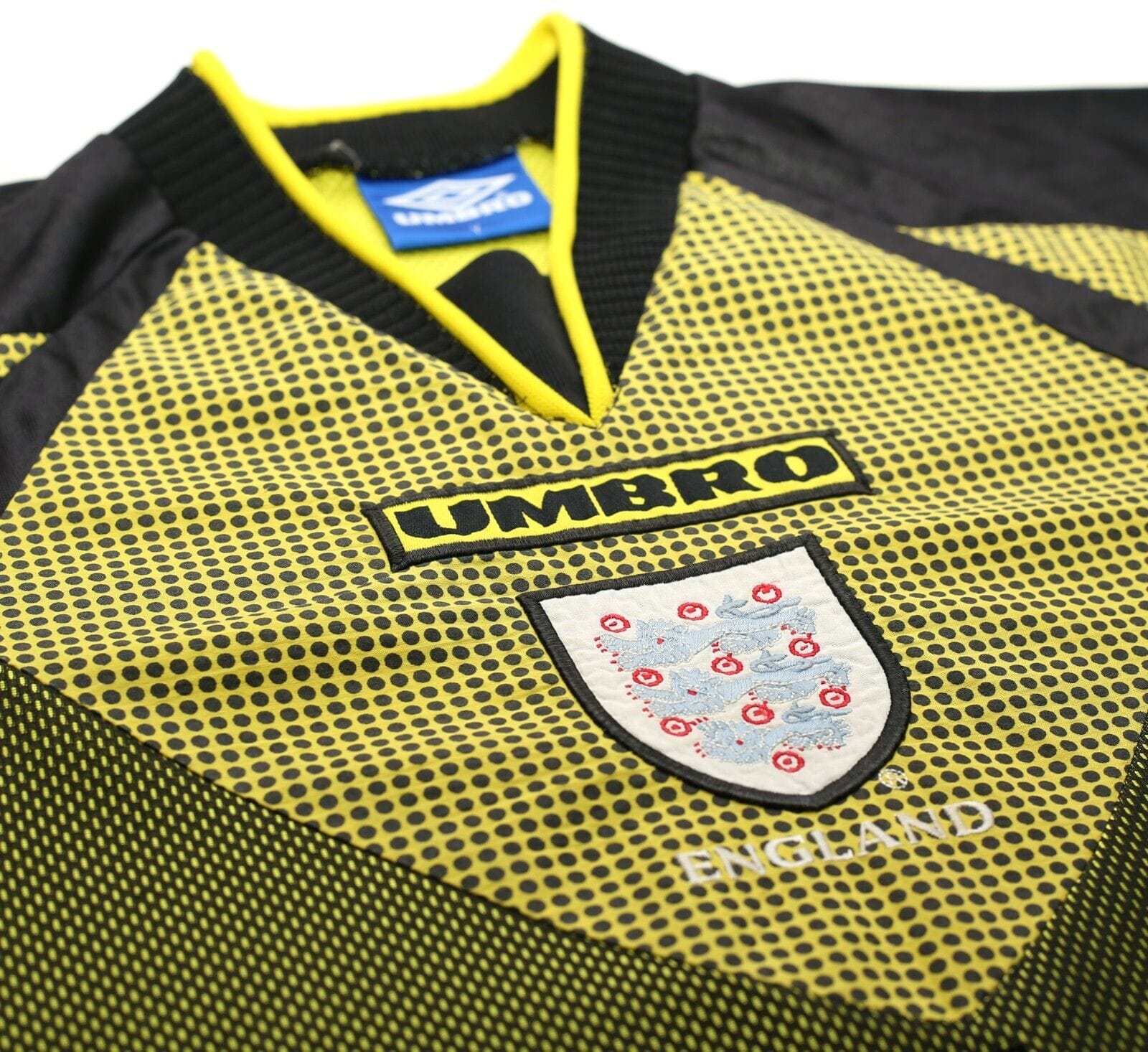 1998/99 SEAMAN #1 England Vintage Umbro GK Football Shirt (Y/S) World Cup 98