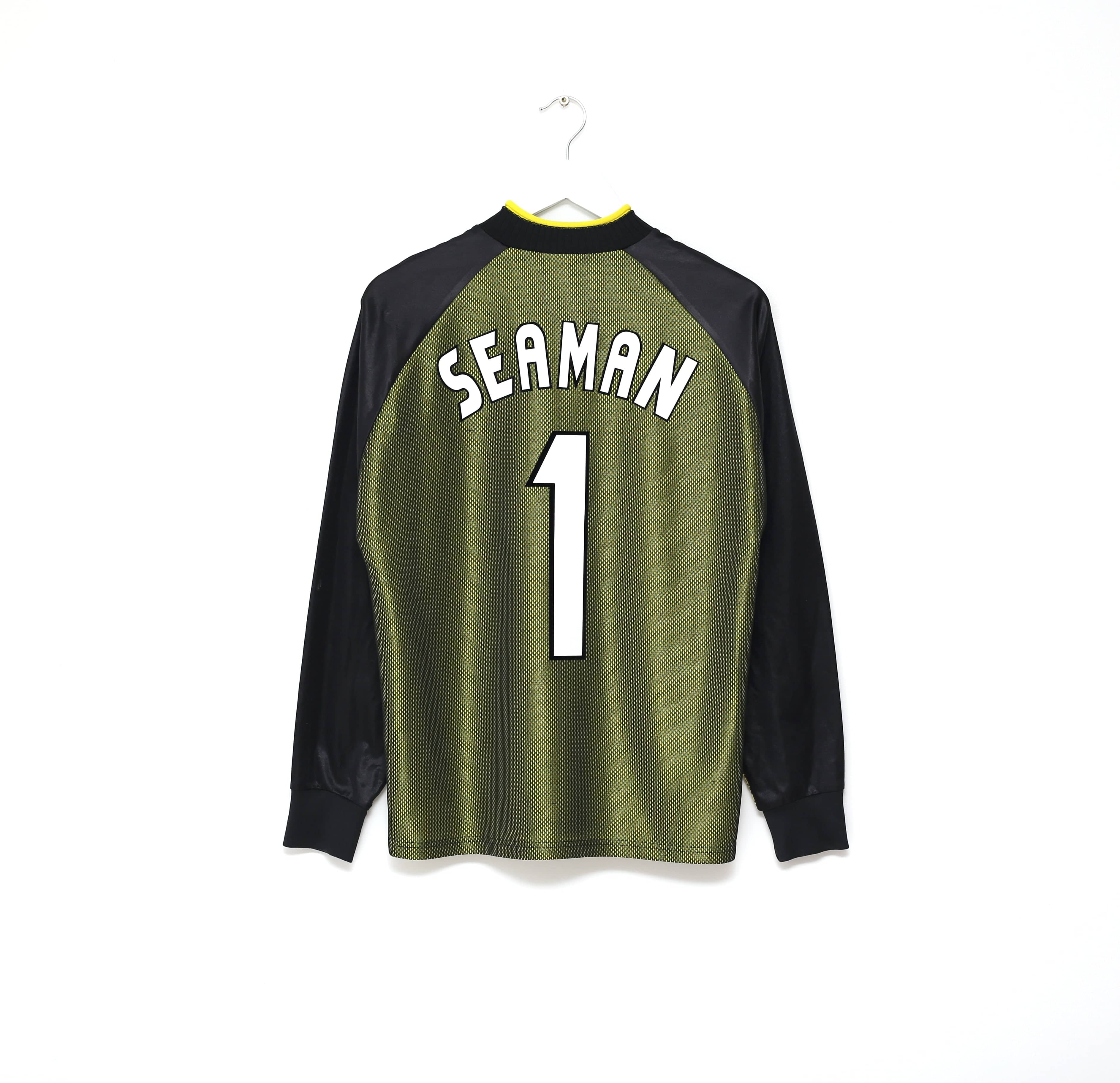 1998/99 SEAMAN #1 England Vintage Umbro GK Football Shirt (Y/S) World Cup 98