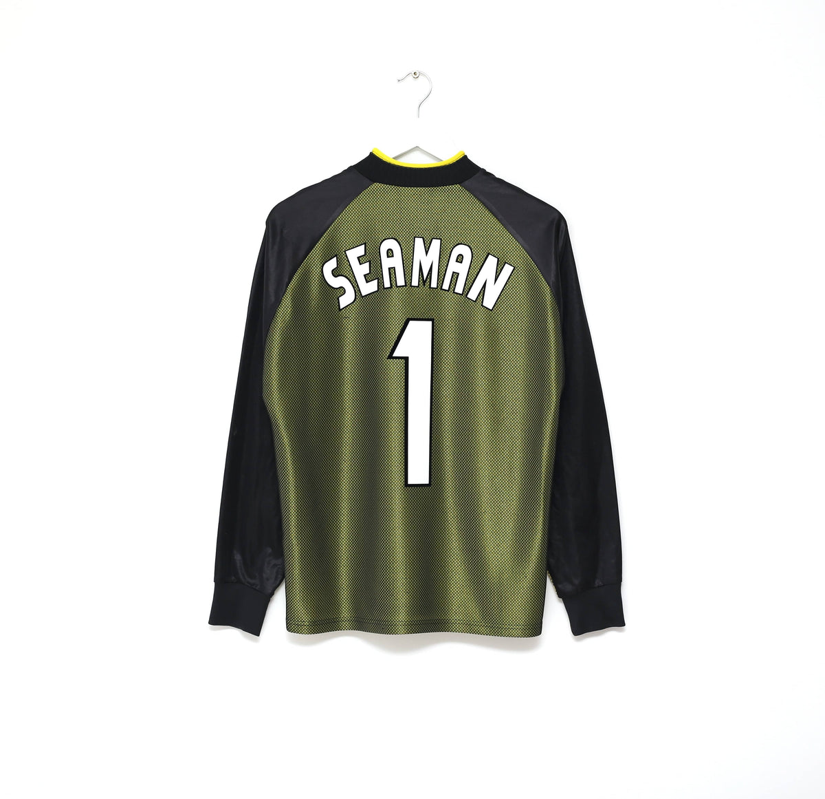 1998/99 SEAMAN #1 England Vintage Umbro GK Football Shirt (Y/S) World Cup 98