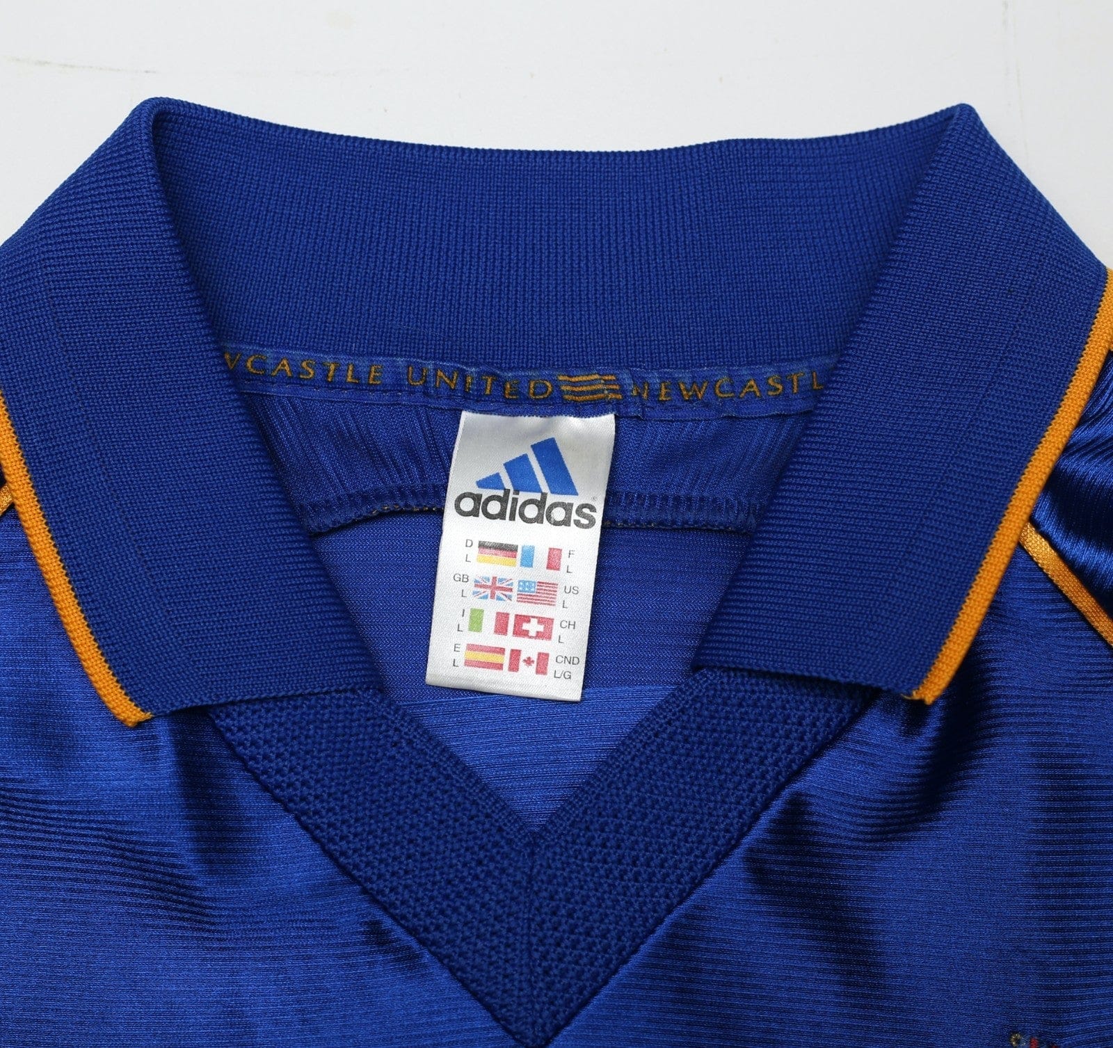 1998/99 SHEARER #9 Newcastle United Vintage adidas Away Football Shirt (L)