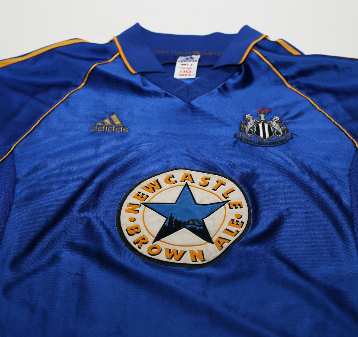 1998/99 SHEARER #9 Newcastle United Vintage adidas Away Football Shirt (L)