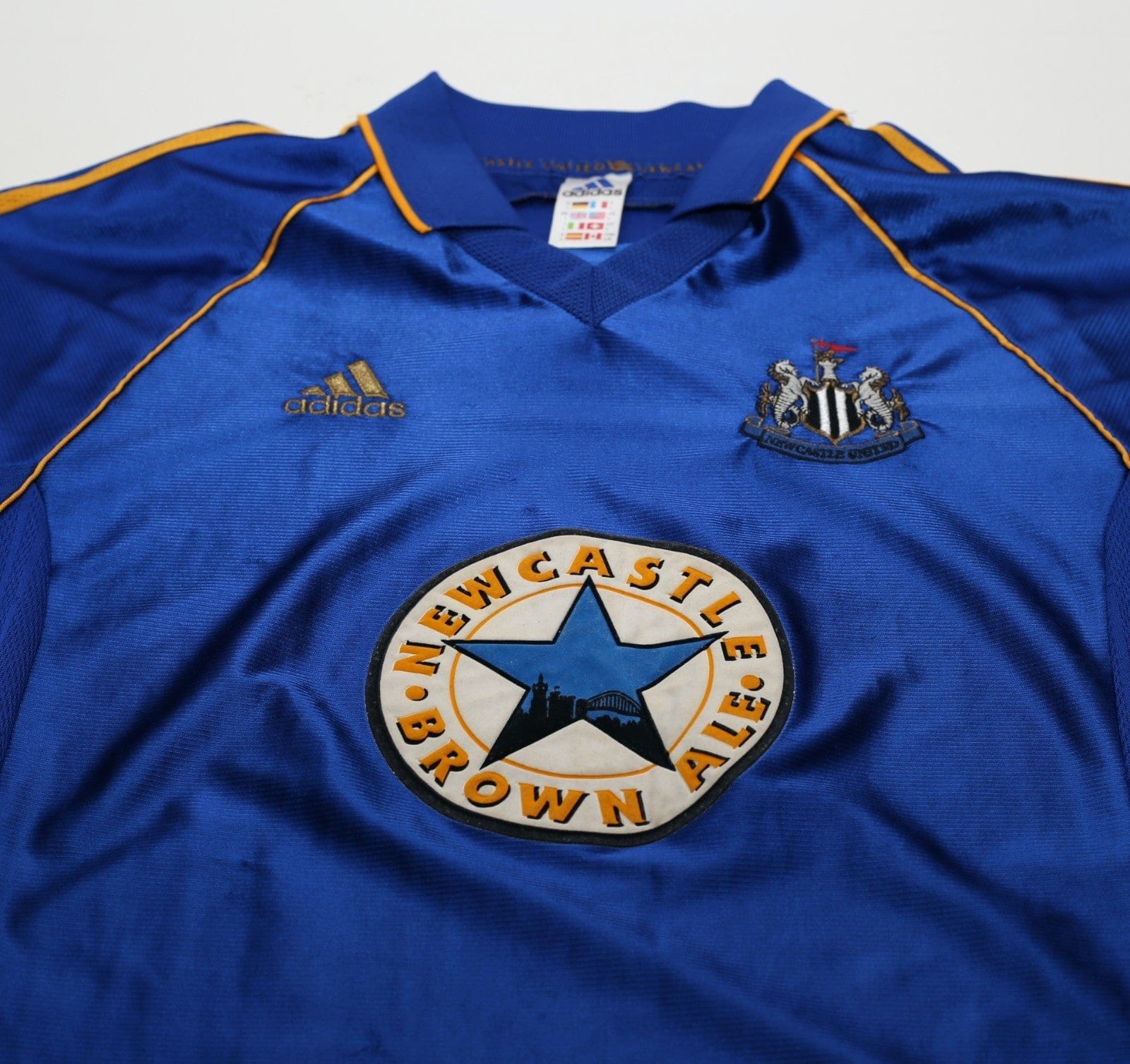 1998/99 SHEARER #9 Newcastle United Vintage adidas Away Football Shirt (L)