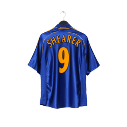 1998/99 SHEARER #9 Newcastle United Vintage adidas Away Football Shirt (L)
