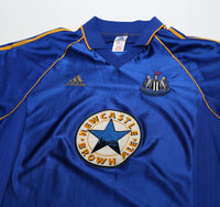 1998/99 SHEARER #9 Newcastle United Vintage adidas Away Football Shirt (L)