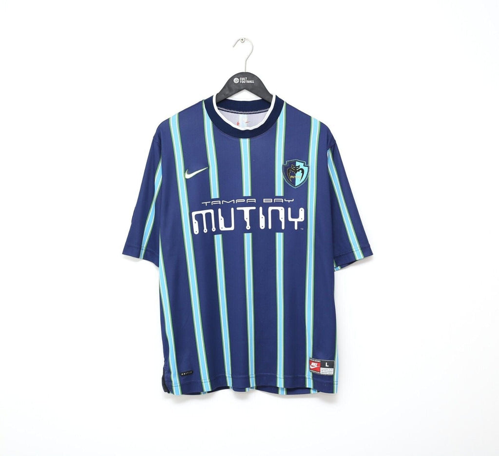 Vintage 90s Nike deals Tampa Bay Mutiny MLS Authentic Soccer Jersey Nike USA Size XL