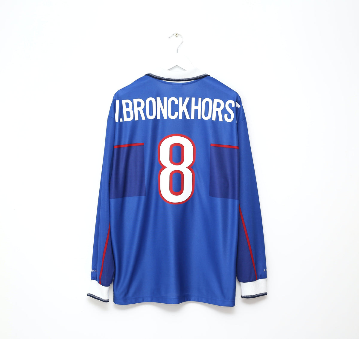 1998/99 V. BRONCKHORST #8 Rangers Nike Tennents Scottish Cup Final Home Shirt XL