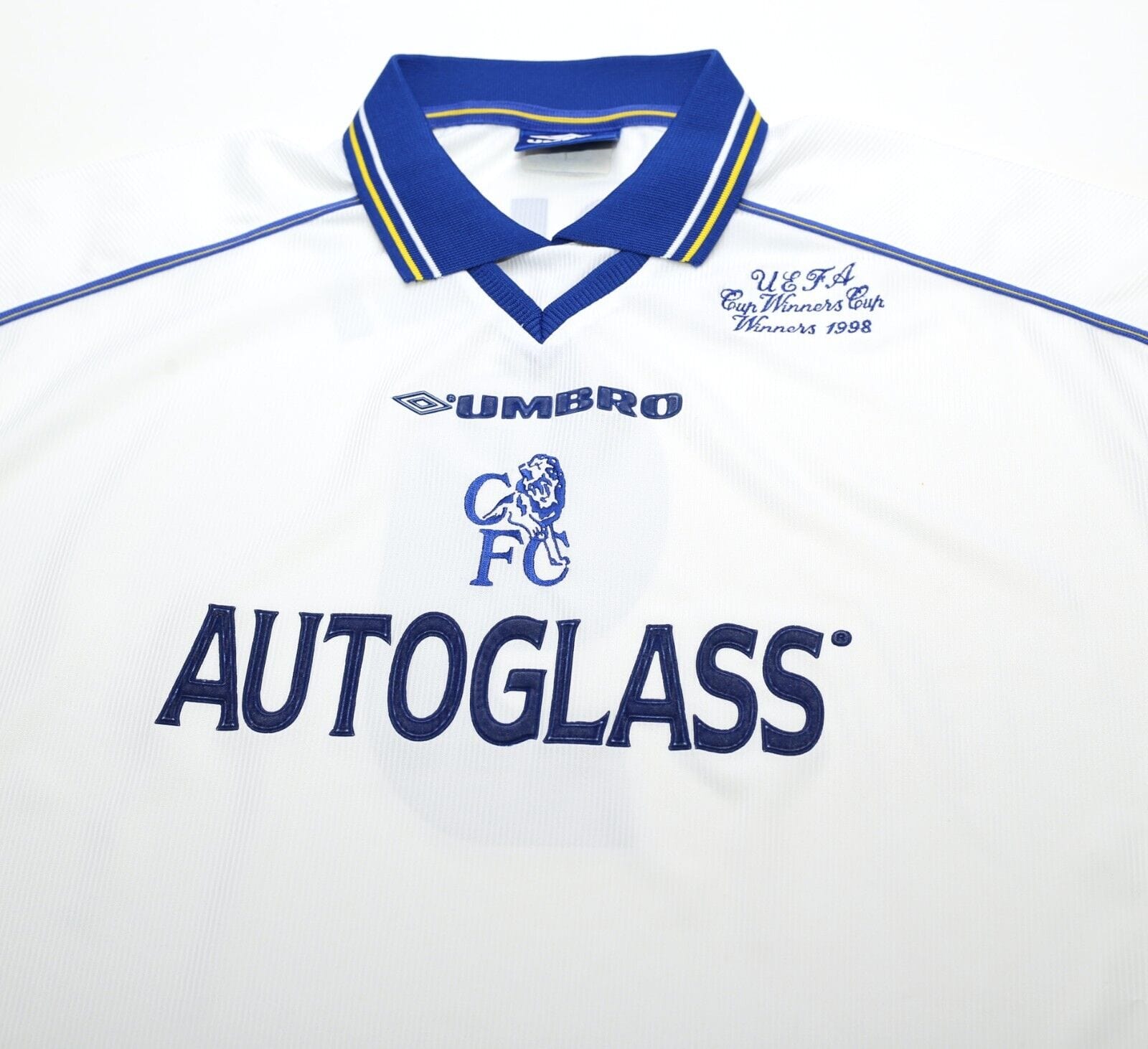 1998/99 VIALLI #9 Chelsea Vintage Umbro Away CUP WINNERS CUP Football Shirt (XL)