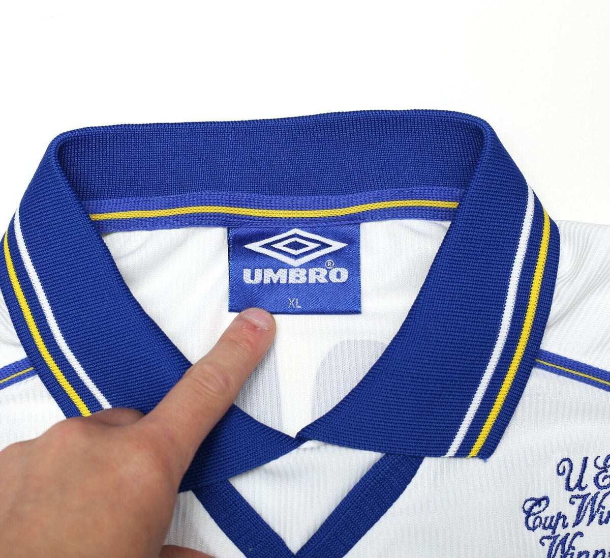 1998/99 VIALLI #9 Chelsea Vintage Umbro Away CUP WINNERS CUP Football Shirt (XL)