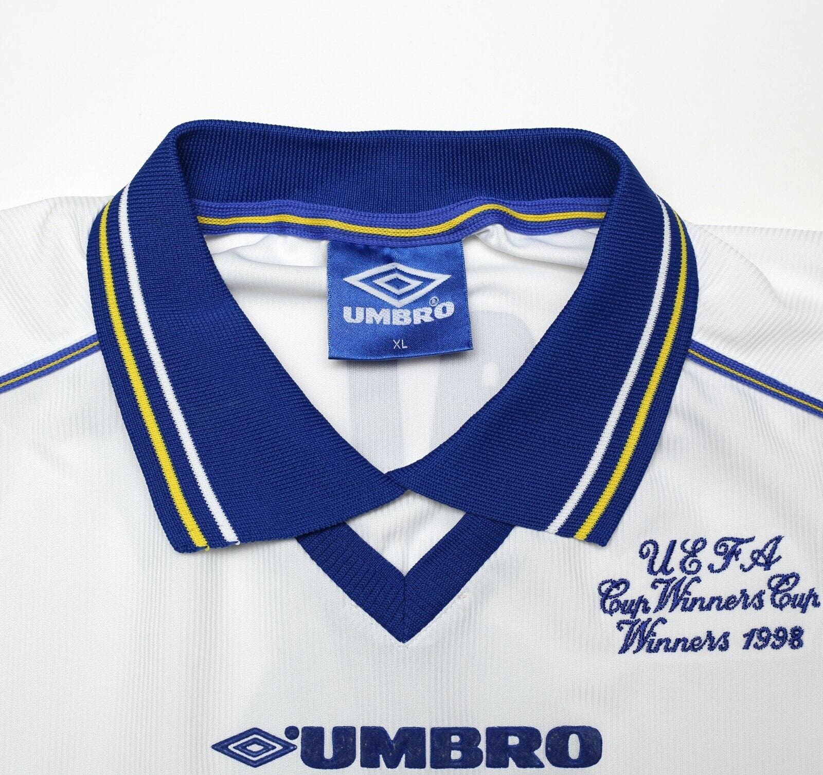 1998/99 VIALLI #9 Chelsea Vintage Umbro CUP WINNERS CUP 1998 Football Shirt (XL)