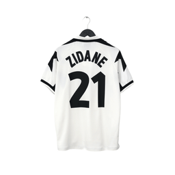 1998/99 Zidane #21 Juventus Vintage Kappa Away Football Shirt (L)