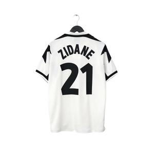 1998/99 Zidane #21 Juventus Vintage Kappa Away Football Shirt (L)