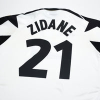 1998/99 Zidane #21 Juventus Vintage Kappa Away Football Shirt (L)