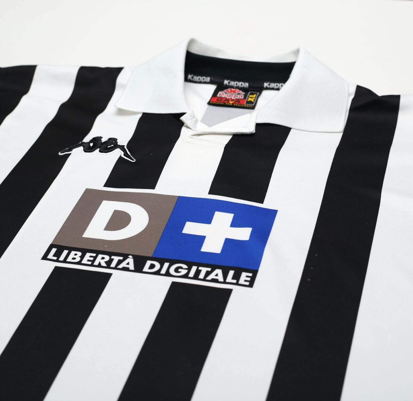 1998/99 ZIDANE #21 Juventus Vintage Kappa Home Football Shirt Jersey (XL)